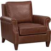 Shelley Accent Chair in Chaps Havana Brown Leather